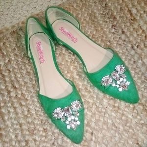 JUATFAB StyleWatch Rhinestone Loafer Flats